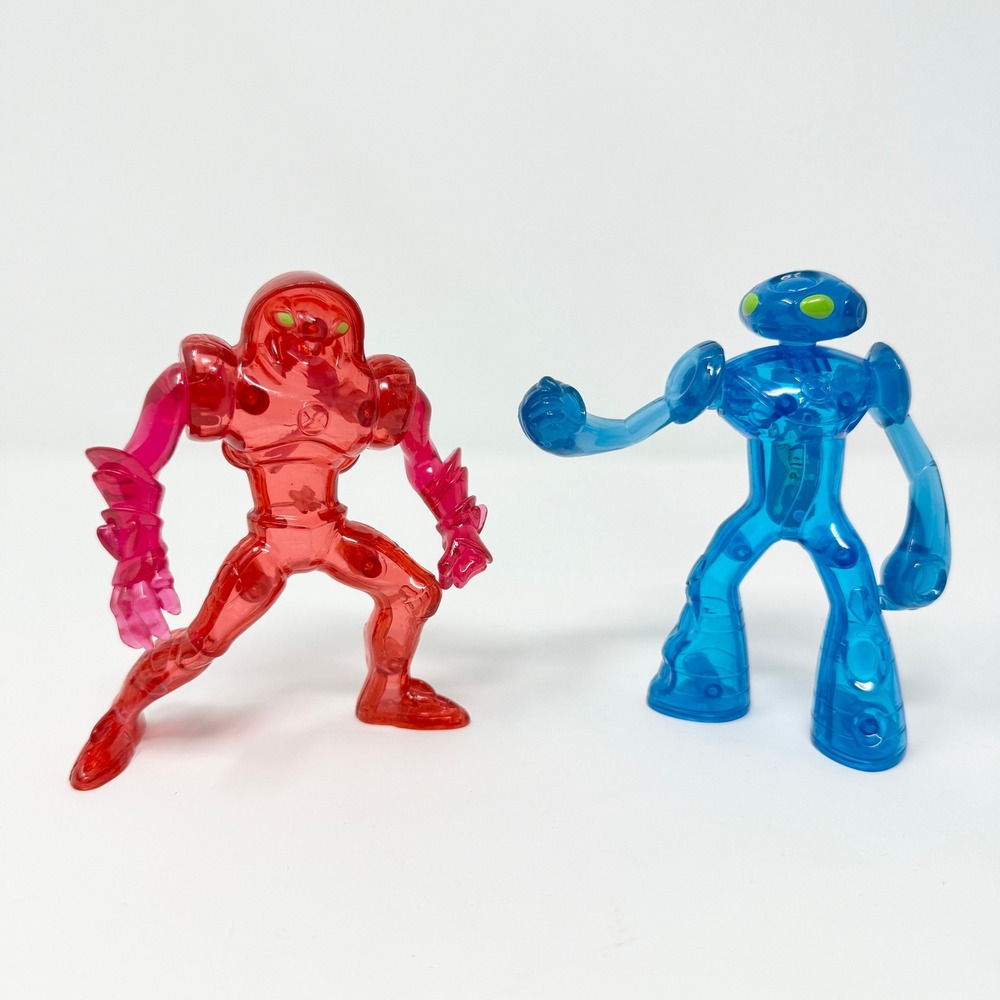 Ben 10 Red Water Hazard and Blue Echo Echo 4" McDonald's Action LOT 2 figures